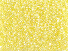 Load image into Gallery viewer, Pack of 50 gram LINED PALE YELLOW  Miyuki Delicas 11/0 Seed Beads Wholesale - BeadPrism