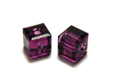 Wholesale Genuine Swarovski 5601 4mm Amethyst Cube Beads, Choose Package Size