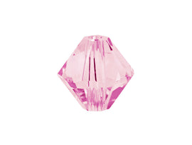 Swarovski Crystal, #5301 Bicone Beads 5mm, Rosaline, Wholesale Packs - BeadPrism