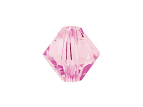 Swarovski Crystal, #5301 Bicone Beads 5mm, Rosaline, Wholesale Packs - BeadPrism