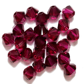 Swarovski Crystal, #5328 Bicone Beads 3mm, RUBY, Wholesale Packs - BeadPrism