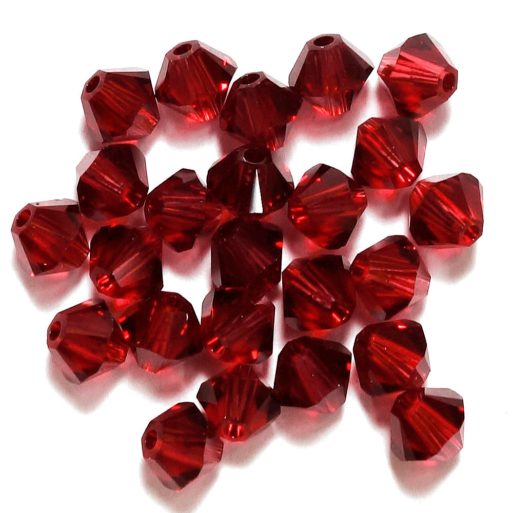 Swarovski Crystal, #5328 Bicone Beads 4mm, SIAM, Wholesale Packs - BeadPrism