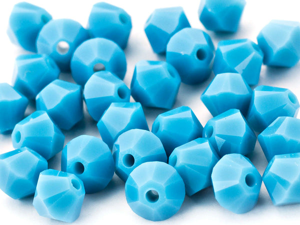 Swarovski Crystal, #5328 Bicone Beads 6mm, Turquoise, Wholesale Packs - BeadPrism