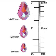 Load image into Gallery viewer, Swarovski 5500 CRYSTAL AB 9 x 6mm Faceted Drop Beads, Swarovski Crystal Beads, Small and Wholesale Packs
