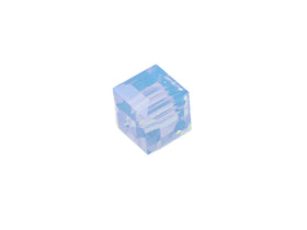 Wholesale Genuine Swarovski 5601 4mm Air Blue Opal Cube Beads, Choose Package Size - BeadPrism