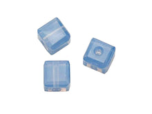 Load image into Gallery viewer, Wholesale Genuine Swarovski 5601 4mm Air Blue Opal Cube Beads, Choose Package Size - BeadPrism