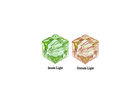 Wholesale Genuine Swarovski 5601 4mm Cantaloupe Cube Beads, Choose Package Size - BeadPrism