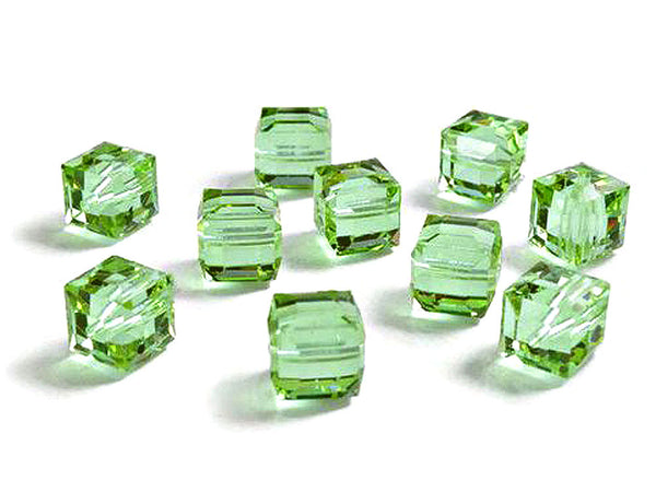 Wholesale Genuine Swarovski 5601 4mm Cantaloupe Cube Beads, Choose Package Size - BeadPrism