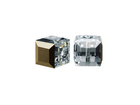 Wholesale Genuine Swarovski 5601 4mm Crystal Metallic Light Gold Cube Beads, Choose Package Size - BeadPrism