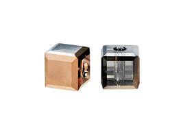 Wholesale Genuine Swarovski 5601 4mm Crystal Rose Gold Cube Beads, Choose Package Size - BeadPrism