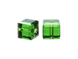Wholesale Genuine Swarovski 5601 4mm Fern Green Cube Beads, Choose Package Size