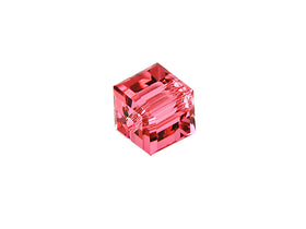 Wholesale Genuine Swarovski 5601 4mm Indian Pink Cube Beads, Choose Package Size - BeadPrism