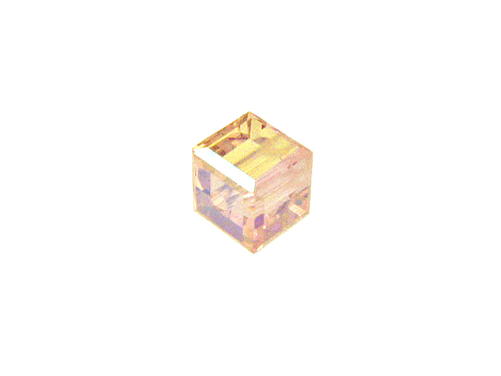Wholesale Genuine Swarovski 5601 4mm Rosaline AB Cube Beads, Choose Package Size - BeadPrism