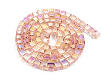 Load image into Gallery viewer, Wholesale Genuine Swarovski 5601 4mm Rosaline AB Cube Beads, Choose Package Size - BeadPrism