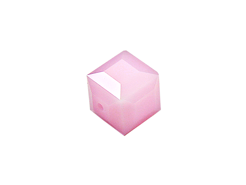 Wholesale Genuine Swarovski 5601 6mm Rose Alabaster Cube Beads, Choose Package Size - BeadPrism