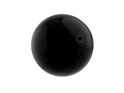 Mystic Black -  14mm Round Larger hole Swarovski Crystal Pearls Strand of 25 - BeadPrism