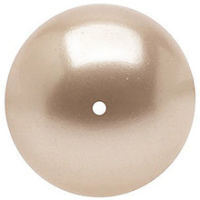 Load image into Gallery viewer, Powder Almond - 8mm Half-Drilled Round Swarovski Crystal Pearls Pack of 25 - BeadPrism