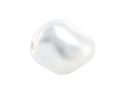 White -  9x8mm Twist Swarovski Crystal Pearls Strand of 25 - BeadPrism