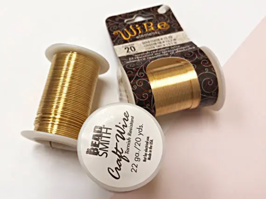 Tarnish Resistant Gold Wire BeadSmith, Beadsmith Craft Wire, 18, 20, 22 gauge, wholesale bulk Spool, 10-20 Yards - NTWxxG