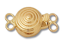 Load image into Gallery viewer, 14K Gold - Bull's Eye Clasp 2-Strand