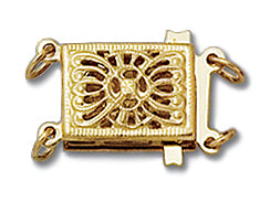 14K Gold - Fancy Clasp 2-strand
