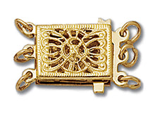 Load image into Gallery viewer, 14K Gold - Fancy Clasp 3-Strand