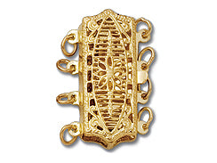 14K Gold - Fancy Clasp 4-Strand