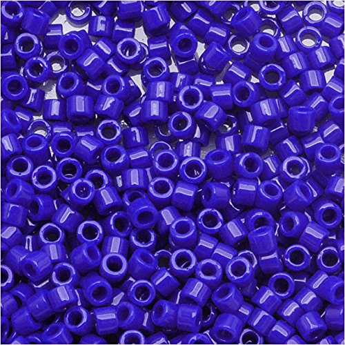 Pack of 50 gram Opaque Dark.BLUE - Miyuki 15/0 Delicas Seed Beads Wholesale - BeadPrism
