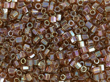 Load image into Gallery viewer, Pack of 50 gram 8/0 Light Brown AB  HEX CUT Miyuki Delicas Seed Beads Wholesale - BeadPrism