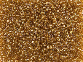 Pack of 50 gram LINED TOPAZ AB  Miyuki Delicas 11/0 Seed Beads Wholesale - BeadPrism
