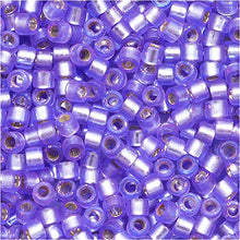Load image into Gallery viewer, Pack of 50 gram SEMI MATTE SILVER LINED PURPLE  Miyuki Delicas 11/0 Seed Beads Wholesale - BeadPrism
