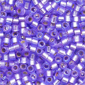 Pack of 50 gram SEMI MATTE SILVER LINED PURPLE  Miyuki Delicas 11/0 Seed Beads Wholesale - BeadPrism