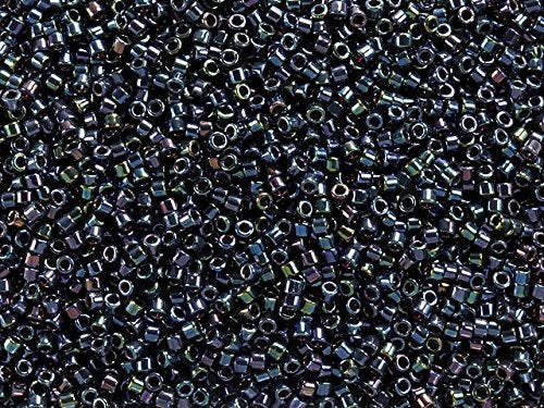 Pack of 50 gram GUNMETAL  Delicas 8/0 Seed Beads Wholesale - BeadPrism