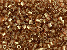 Load image into Gallery viewer, Pack of 50 gram 8/0 TRANSPARENT Luster Metallic  HEX CUT Miyuki Delicas Seed Beads Wholesale - BeadPrism