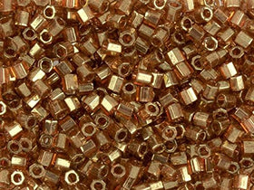 Pack of 50 gram 8/0 TRANSPARENT Luster Metallic  HEX CUT Miyuki Delicas Seed Beads Wholesale - BeadPrism
