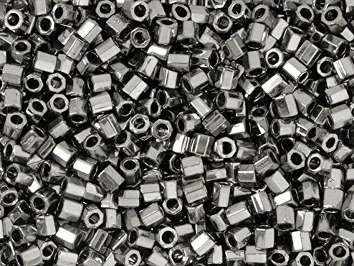 Pack of 50 gram 8/0 STEEL  HEX CUT Miyuki Delicas Seed Beads Wholesale - BeadPrism