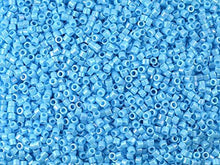Load image into Gallery viewer, Pack of 50 gram Opaque Turquoise Blue AB ??  Delicas 8/0 Seed Beads Wholesale - BeadPrism