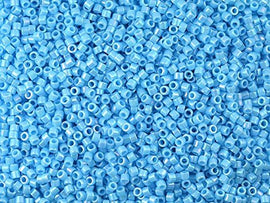Pack of 50 gram Opaque Turquoise Blue AB ??  Delicas 8/0 Seed Beads Wholesale - BeadPrism