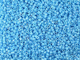 Pack of 50 gram Opaque Turquoise Blue AB ??  Delicas 8/0 Seed Beads Wholesale - BeadPrism