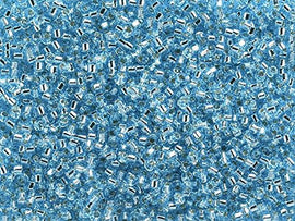 Pack of 50 gram Silver Lined Aqua - Miyuki 15/0 Delicas Seed Beads Wholesale - BeadPrism