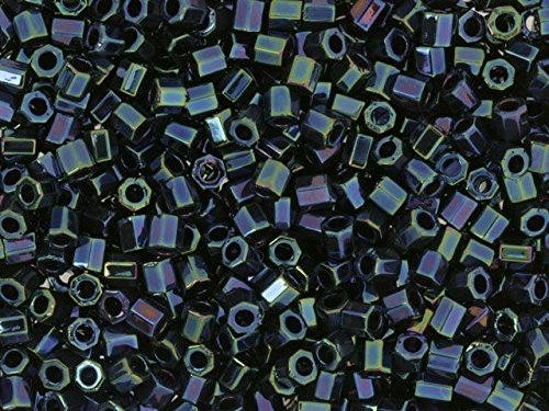 Pack of 50 gram 8/0 BLUE IRIS  HEX CUT Miyuki Delicas Seed Beads Wholesale - BeadPrism