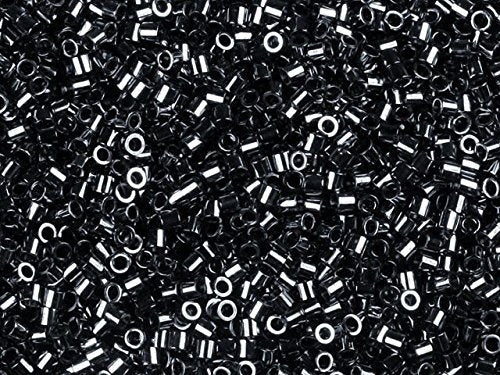 Pack of 50 gram GUNMETAL - Miyuki 15/0 Delicas Seed Beads Wholesale - BeadPrism