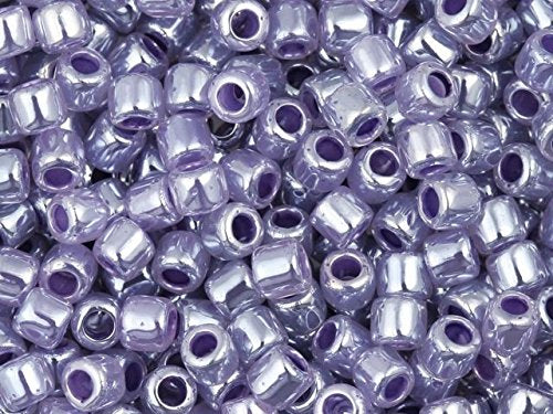 Pack of 50 gram Lined Crystal Purple  Delicas 8/0 Seed Beads Wholesale - BeadPrism