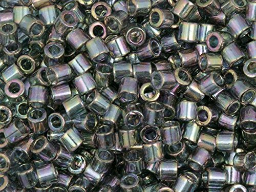 Pack of 50 gram Transparent Grey Iris  Delicas 8/0 Seed Beads Wholesale - BeadPrism