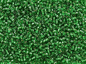 Pack of 50 gram Silver Lined Light Green - Miyuki 15/0 Delicas Seed Beads Wholesale - BeadPrism