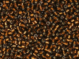 Pack of 50 gram SILVER LINED SMOKED TOPAZ  Miyuki Delicas 11/0 Seed Beads Wholesale - BeadPrism