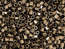 Load image into Gallery viewer, Pack of 50 gram 8/0 METALLIC Bronze  HEX CUT Miyuki Delicas Seed Beads Wholesale - BeadPrism