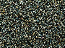 Load image into Gallery viewer, Pack of 50 gram METALLIC GREEN  Miyuki Delicas 11/0 Seed Beads Wholesale - BeadPrism