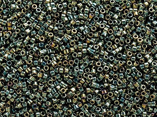 Pack of 50 gram METALLIC GREEN  Miyuki Delicas 11/0 Seed Beads Wholesale - BeadPrism