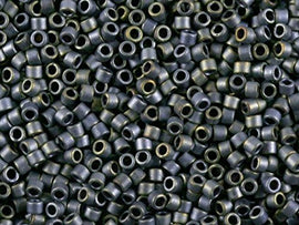 Pack of 50 gram MATT METTALIC SILVER GREY  Miyuki Delicas 11/0 Seed Beads Wholesale - BeadPrism
